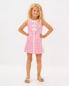 Lilly Pulitzer Girls Mini Aria Shift Dress In Rousseau Pink Charming Check Boucle
