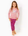 Lilly Pulitzer Girls Mini Ballad Sweatshirt In Rococo Red Coastal Stripe Starfish Embellishment Ch