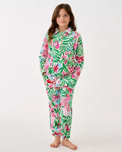 Lilly Pulitzer Girls Mini Eleni Velour Pullover In Multi