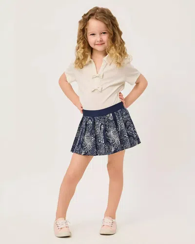 Lilly Pulitzer Girls Mini Frida Sleeved Polo In Beige