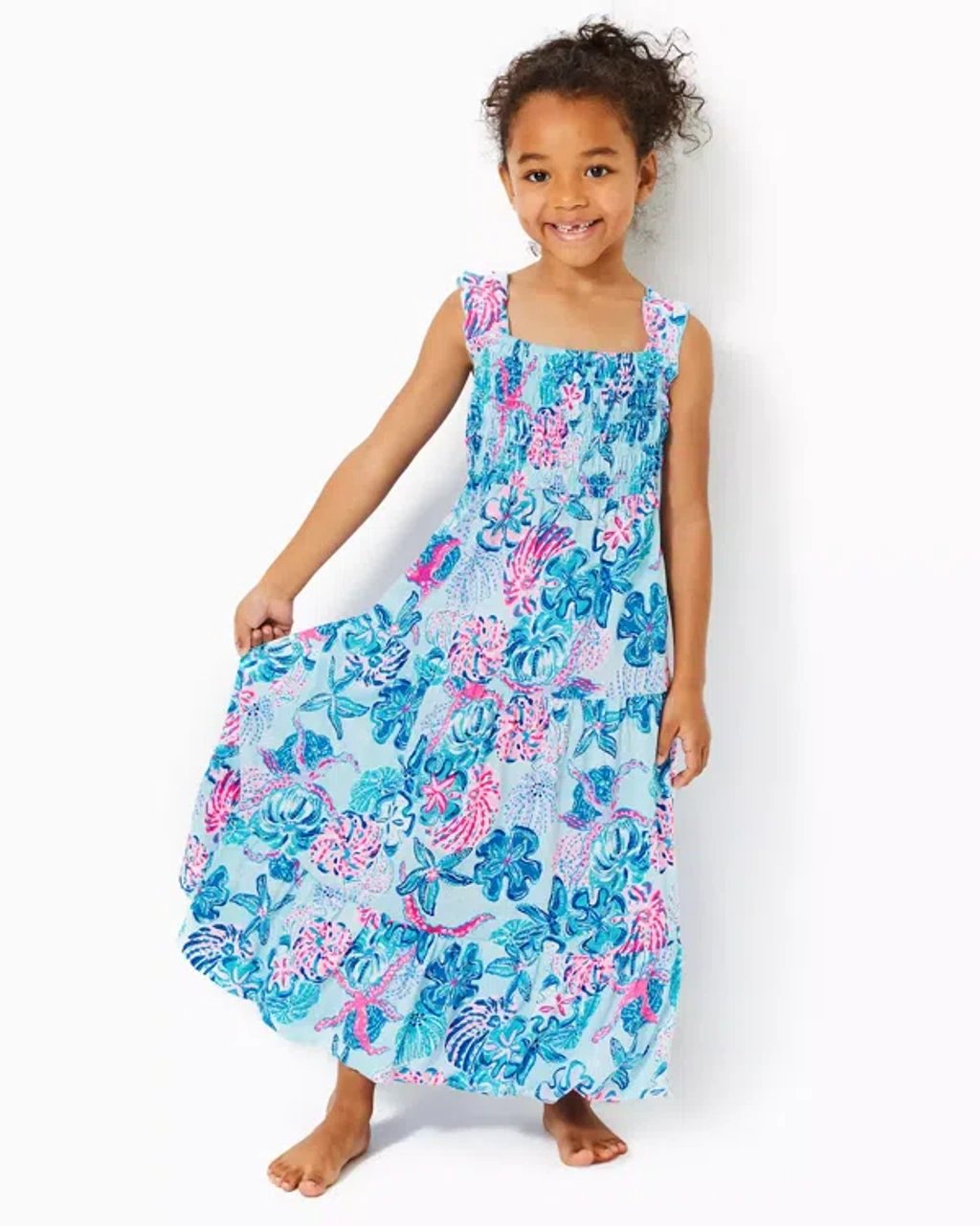 Lilly Pulitzer Kids' Girls Mini Hadly Maxi Dress In Multi Bahamas  Beachcomber | ModeSens