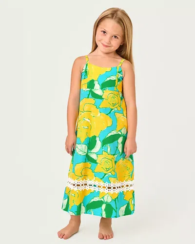 Lilly Pulitzer Kids' Girls Mini Haliey Midi Dress In Green