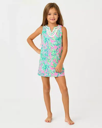 Lilly Pulitzer Girls Mini Harper Shift Dress In Blue