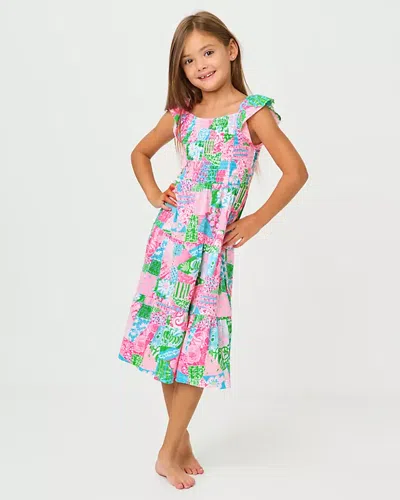 Lilly Pulitzer Kids' Girls Mini Jilly Midi Dress In Pink