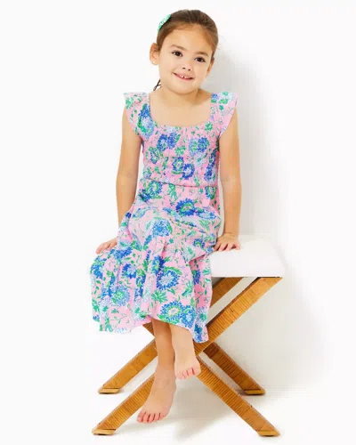 MINI JILLY SLEEVED MIDI DRESS, AMARENA CHERRY TROPICAL WITH A TWIST