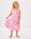 Lilly Pulitzer Girls Mini Jilly Midi Dress In Rousseau Pink Glisten In The Sun