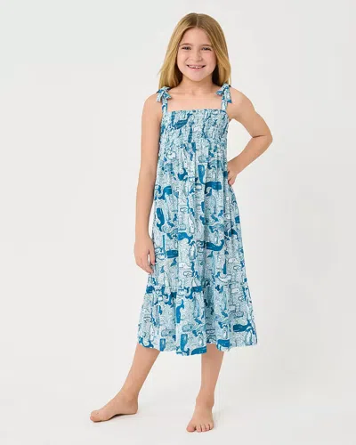 Lilly Pulitzer Kids' Girls Mini Kailua Maxi Dress In Blue