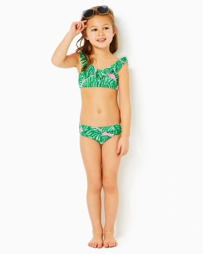 Lilly Pulitzer Kids' Girls Mini Kasme Bikini Set In Conch Shell Pink Lets Go Bananas