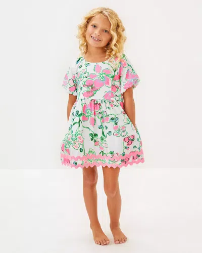 Lilly Pulitzer Girls Mini Knoxlie Dress In Multi Oversized Orchids On The Avenue Allover