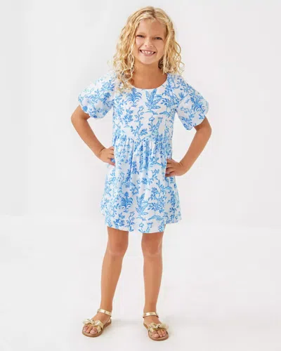 Lilly Pulitzer Girls Mini Knoxlie Dress In Resort White Tall Tales