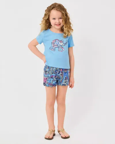 Lilly Pulitzer Girls Mini Leva Short In Blue