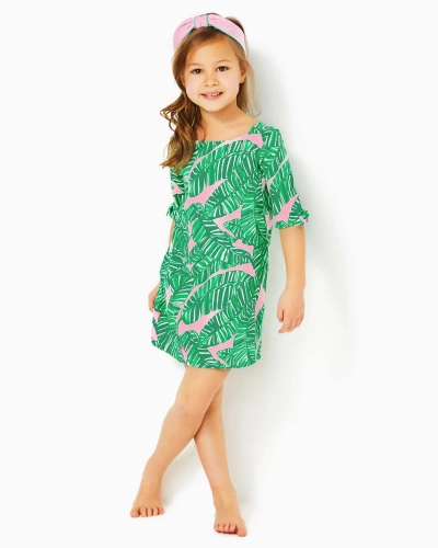 Lilly Pulitzer Girls Mini Lidia Dress In Conch Shell Pink Lets Go Bananas
