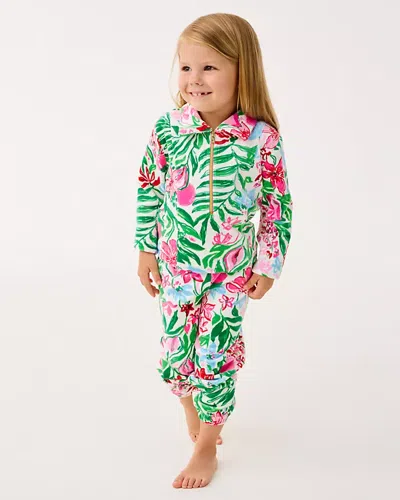 Lilly Pulitzer Girls Mini Mallie Velour Pant In Animal Print