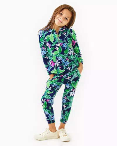Lilly Pulitzer Girls Mini Mallie Velour Pant In Multi Untamed