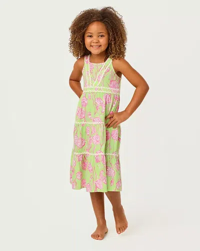 Lilly Pulitzer Kids' Girls Mini Pollie Midi Dress In Green