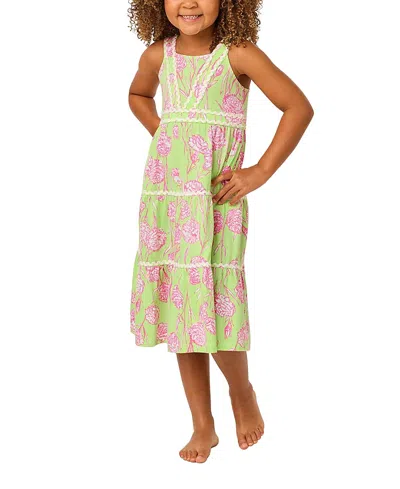 Lilly Pulitzer Girls' Mini Pollie Midi Dress - Little Kid, Big Kid In Green