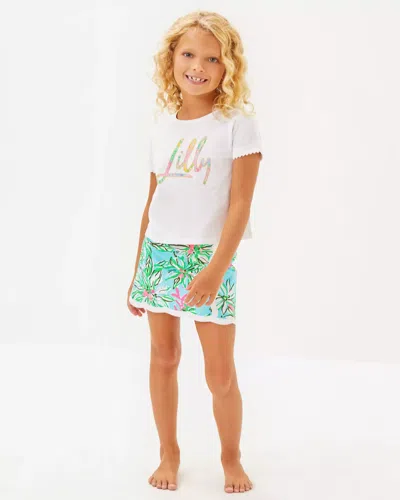 Lilly Pulitzer Girls Mini Rally Tee In Multi Bright Delight Patch Lilly Kids Graphic