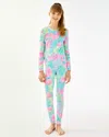 Lilly Pulitzer Girls Mini Sammy Pajama Set In Multi Swizzle In Reduced