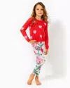 Lilly Pulitzer Girls Mini Tensley Sweater In Rococo Red Hearts Jacquard