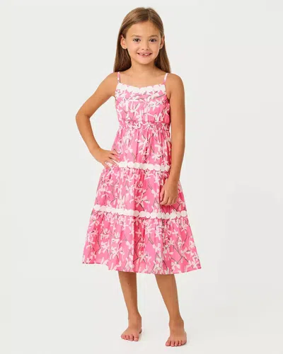Lilly Pulitzer Kids' Girls Mini Zanna Midi Dress In Pink
