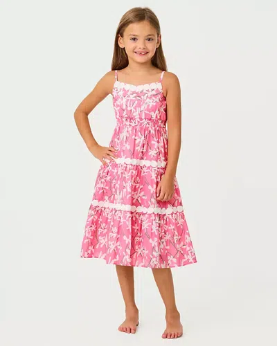 Lilly Pulitzer Girls Mini Zanna Midi Dress In Pink