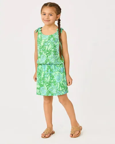 Lilly Pulitzer Girls Sundari Romper In Green