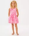 Lilly Pulitzer Girls Suni Dress In Rousseau Pink Tulip To Tango