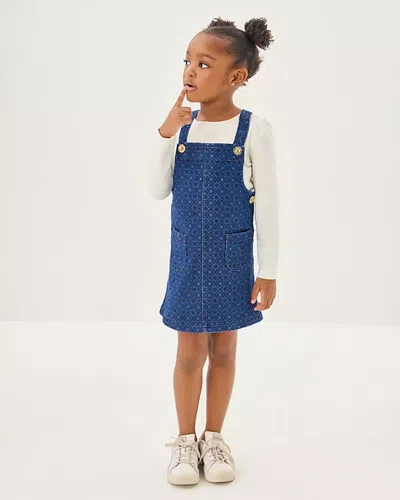 Lilly Pulitzer Girls Varney Overall Dress In Blue