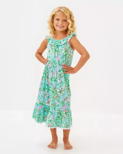 Lilly Pulitzer Girls Zetta Midi Dress In Multi Lil Sun Of A Bun