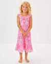 Lilly Pulitzer Girls Zetta Midi Dress In Rousseau Pink Zen Garden