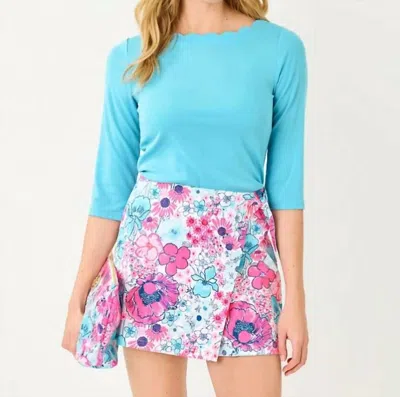 Lilly Pulitzer Gleeson Knit Top In Capri Blue