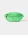 Lilly Pulitzer Glenna Belt Bag In Fauna Green Performance Gingham