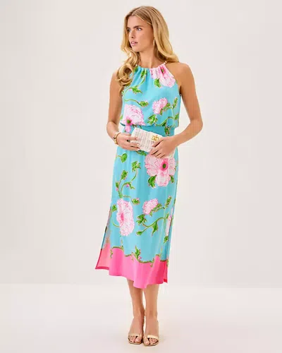 Lilly Pulitzer Gracelyn Halter Midi Dress In Blue