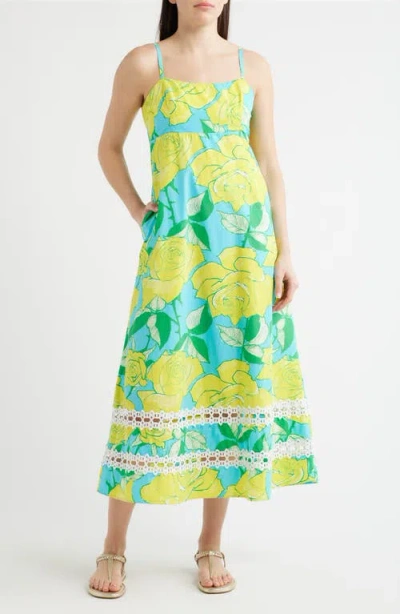 Lilly Pulitzer ® Haliey Floral Print Midi Dress In Multi