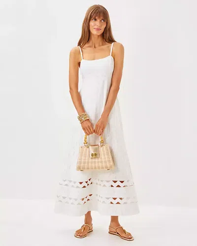 Lilly Pulitzer Haliey Midi Dress In Resort White Flora Faille