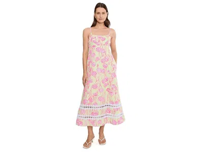 Lilly Pulitzer Haliey Midi Dress Women's Dress Pistachio Macaron Alina: 6 In Multi