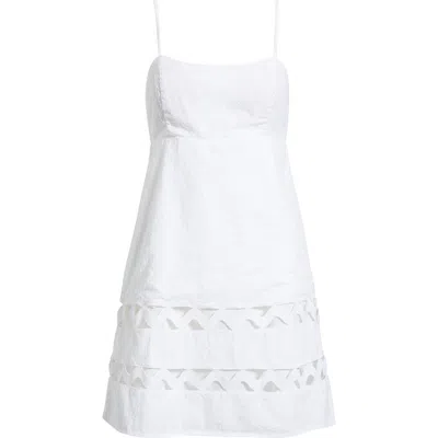 Lilly Pulitzer Haliey Mini Dress In Resort White Sunshowers Embroidery
