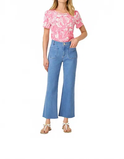 Lilly Pulitzer Harleen High Rise Crop Jeans In Rosanna Wash In Blue