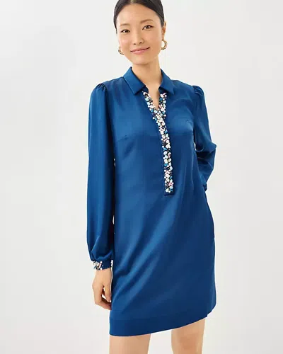 Lilly Pulitzer Harmonee Mini Dress In Starlight Navy In Multi