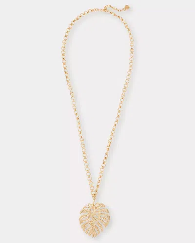 Lilly Pulitzer Hide And Leaf Necklace In Gold