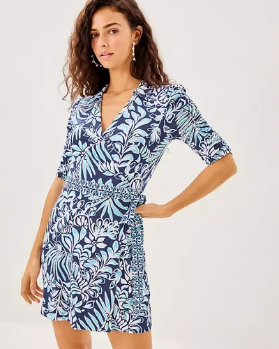 Lilly Pulitzer Ibby Skirted Romper In Blue