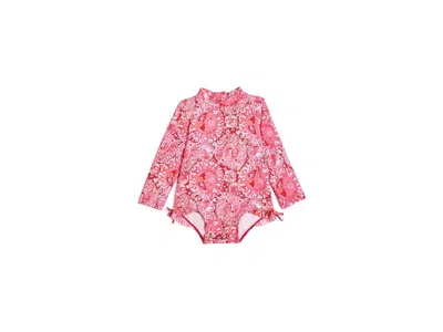 Lilly Pulitzer Kids' Idella Swimshirt (infant) Girl's Swimwear Paradise Punch Lil Jims Stuff: 3-6 Months In Pink