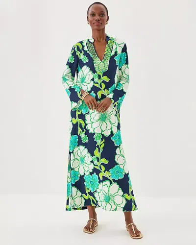 Lilly Pulitzer Irella Maxi Caftan Dress In Green