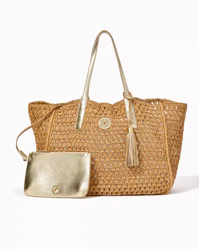 Lilly Pulitzer Isobel Straw Tote In Brown