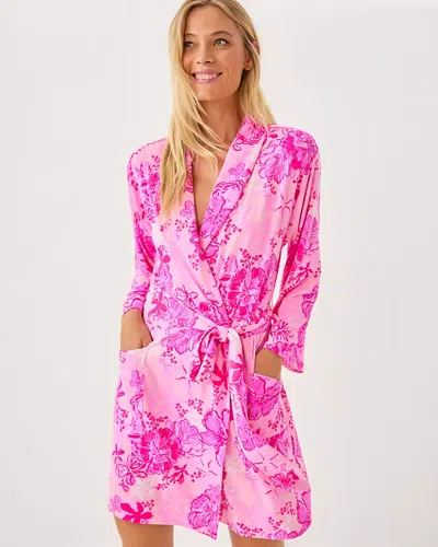 Lilly Pulitzer Issie Pajama Knit Robe In Pink