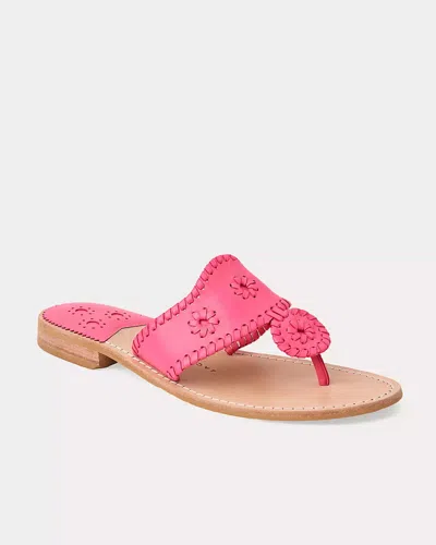 Lilly Pulitzer Jack Rogers Jacks Leather Flat Sandal In Pink