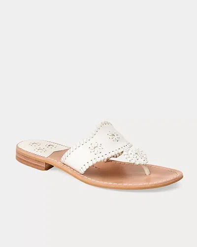 Lilly Pulitzer Jack Rogers Jacks Leather Flat Sandal In White