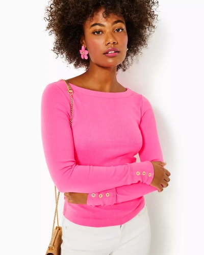 Lilly Pulitzer Jadah Knit Top In Roxie Pink