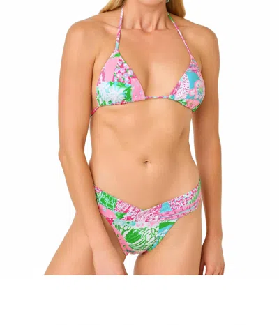 Lilly Pulitzer Jamya Bikini Top In Multi Crazy Quilt
