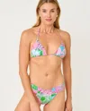 Lilly Pulitzer Jamya Bikini Top In Multi Crazy Quilt In Pink